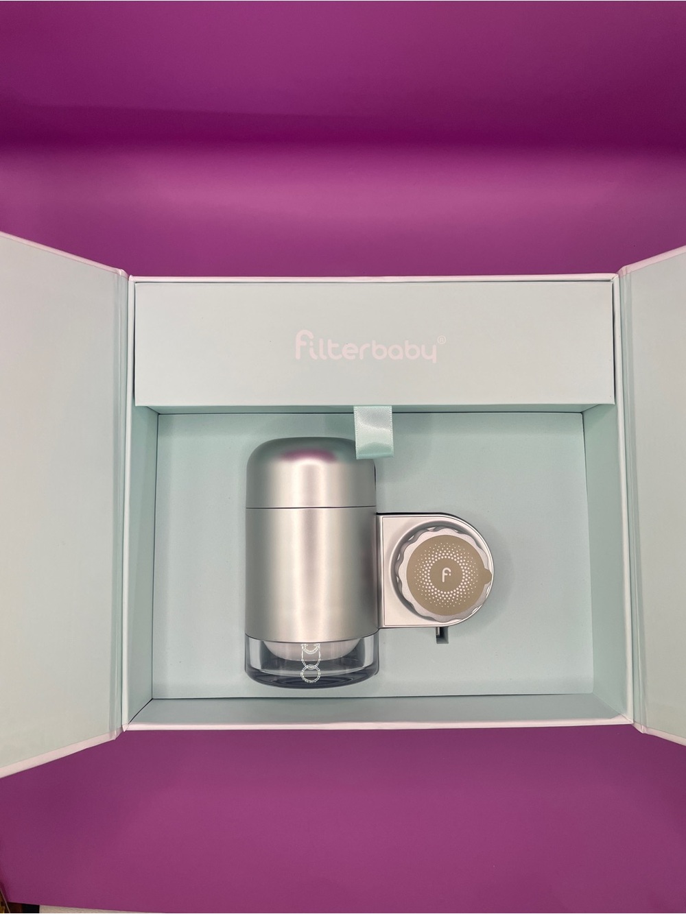 Filterbaby Silver Faucet Filter - Sleek Metallic Finish